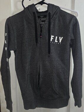 Women's Fly Racing hooded zip up sweater